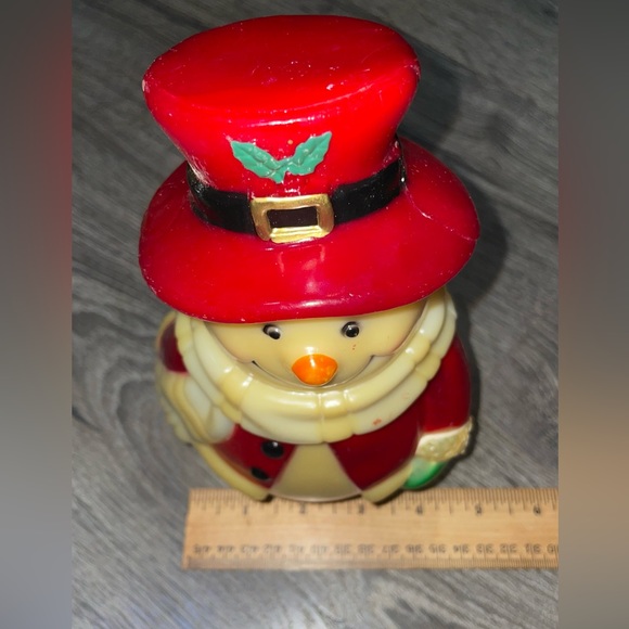 Snowman Blow Mold Pathway Markers Set Of 4 Lighted Christmas Yard - Picture 7 of 9